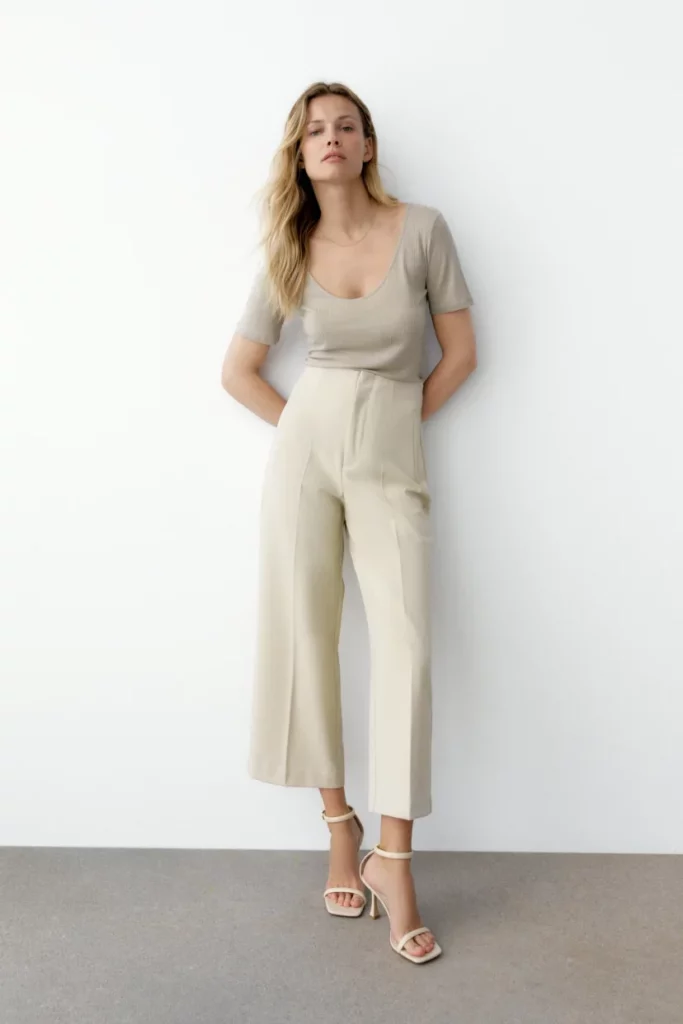 Для вашего гардероба: брюки-кюлоты прямого кроя от Zara